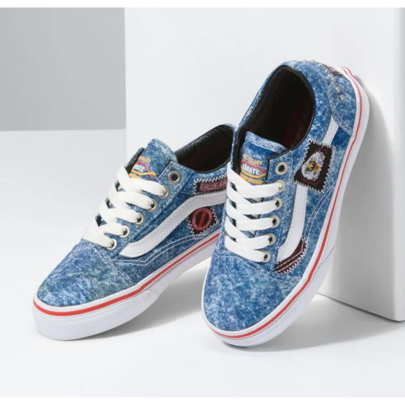 Vans Unisex Youth Old Skool Shoe Cobra Kai Multi/True White Size 11.5 UY NEW - Picture 2 of 10